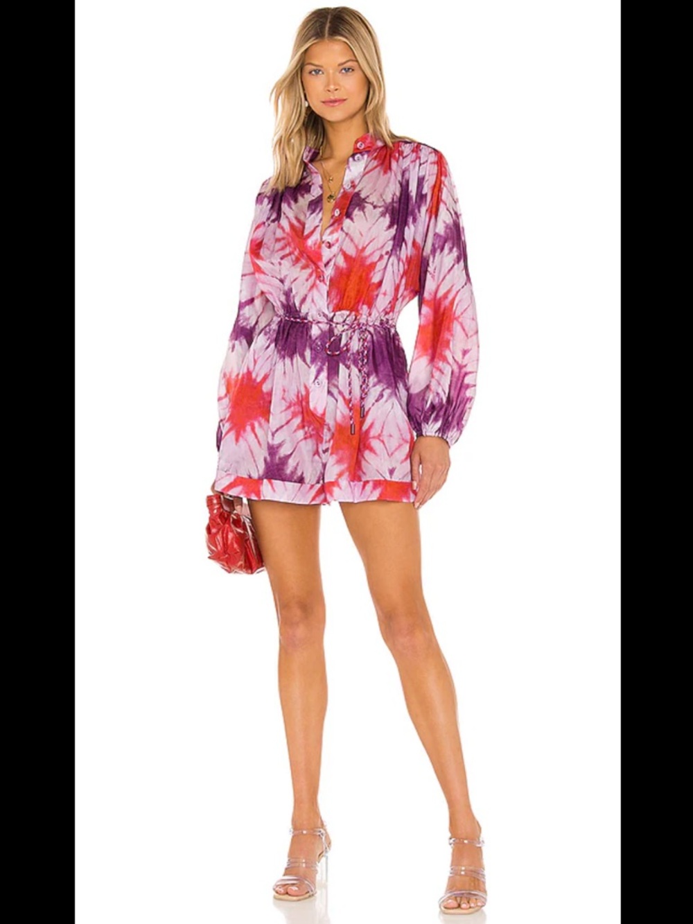 Zimmermann 100% Silk Romper Playsuit Size 2 (M) Designer Luxury Resort Vacation
